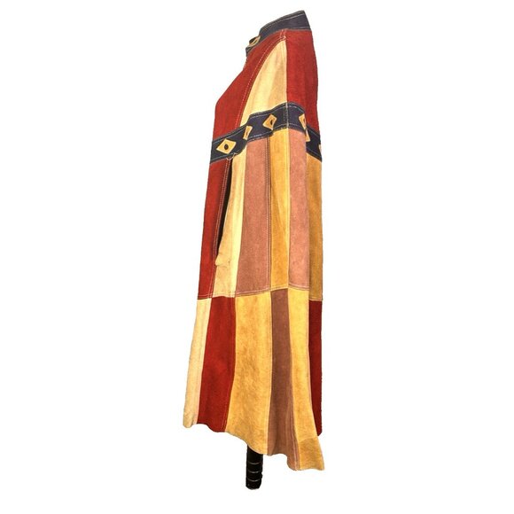 Vintage Country Place Queen of the Capes Long Suede Poncho Cape Zipper Front - Picture 5 of 14
